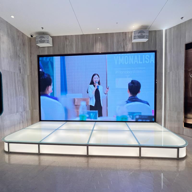 需定制钢化玻璃铝合金框架舞台走秀T台婚庆地台酒吧KTV铝合金发光