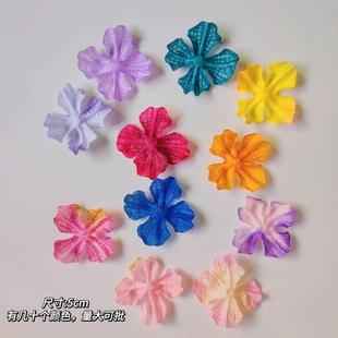10个价ins森系绢花仿真花朵花瓣头饰服饰配件布花烧烤边绣球花片