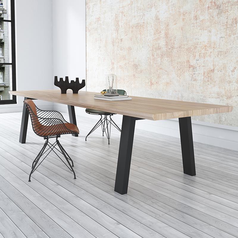 需定制美式loft办公桌实木会议桌长桌极简培训桌洽谈长条桌工作台