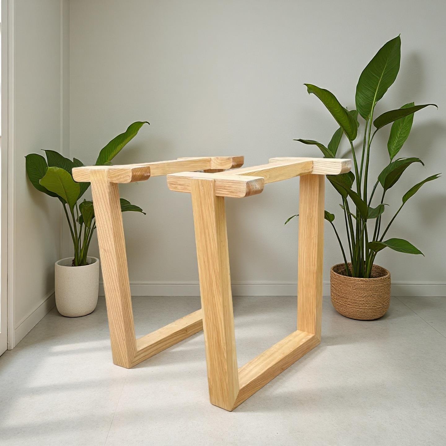 实木大板桌腿支架原木餐桌脚架北欧简约家用桌子腿茶几脚架支撑架