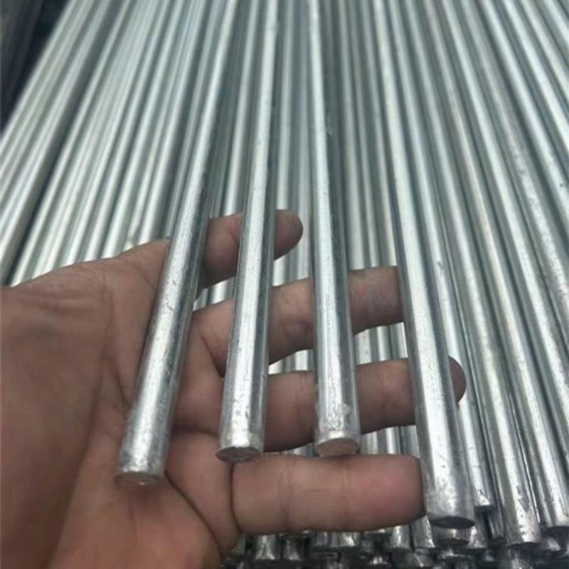 热镀锌圆钢10号实心圆棒6厘-8mm避雷引线接地用铁条22#镀锌铁钢筋