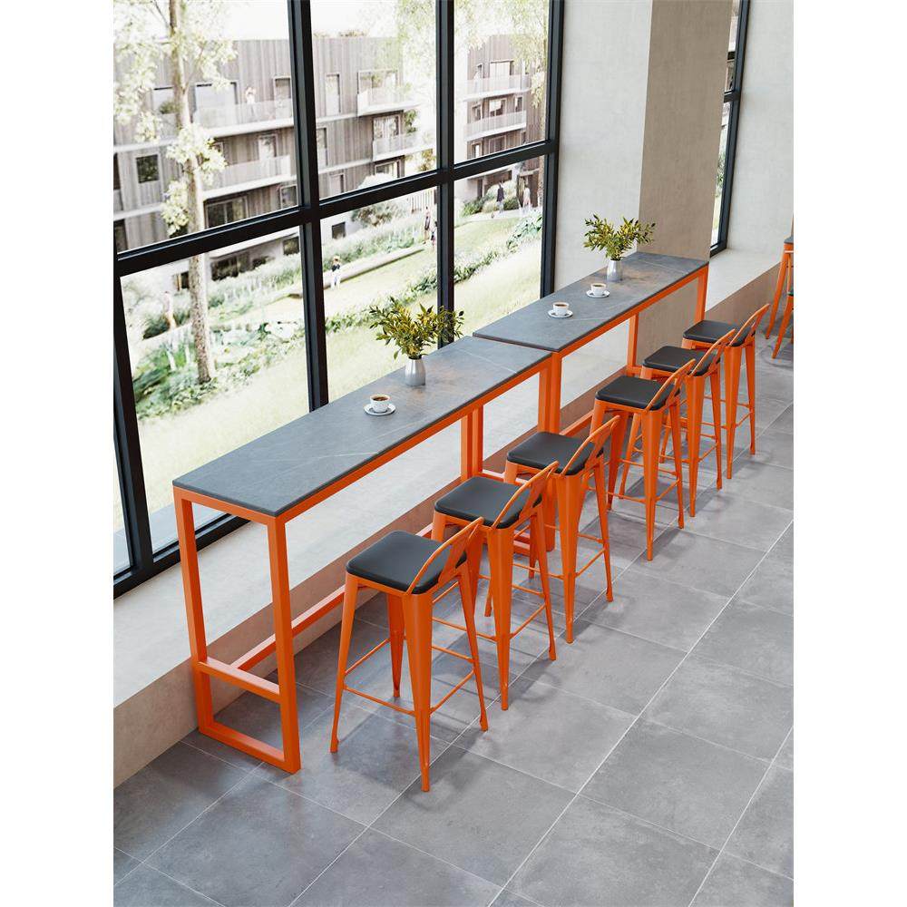 工业风岩板长桌吧台桌奶茶店酒吧休闲吧餐厅阳台家用靠墙高脚桌椅,商业/办公家具,酒吧桌,淘宝优惠券,粉丝福利购,淘宝优惠卷