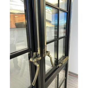 老式钢窗执手拉手联动把手仿古铜窗把手老洋房风撑 撑挡 门窗配件