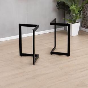 JK铁艺桌腿支架办公桌脚大板桌子桌架金属脚架吧台餐桌脚桌子腿