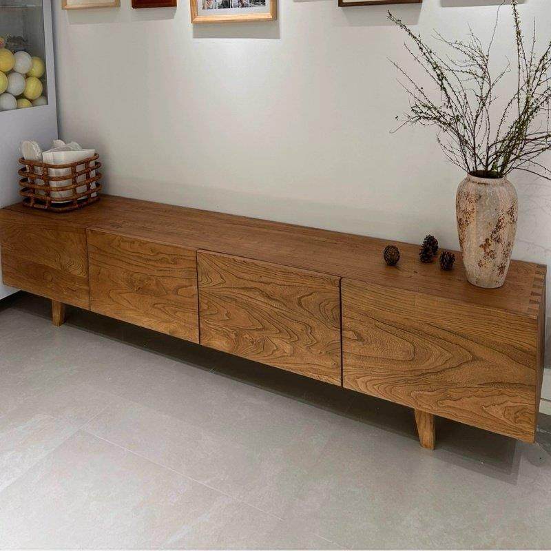 老榆树电视柜现代简单实木完整存储客厅抽屉柜悬挂壁柜原木家具定,住宅家具,电视柜,淘宝优惠券,粉丝福利购,淘宝优惠卷