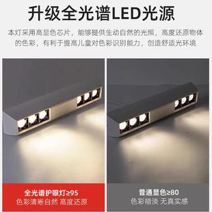 线性无主灯免开孔长条明装射灯led吊顶客厅卧室防眩格栅灯6头30W