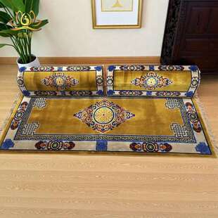 藏式家居法座扶手沙发坐垫靠背羊毛毯柔软挂毯木榻座垫藏毯一对