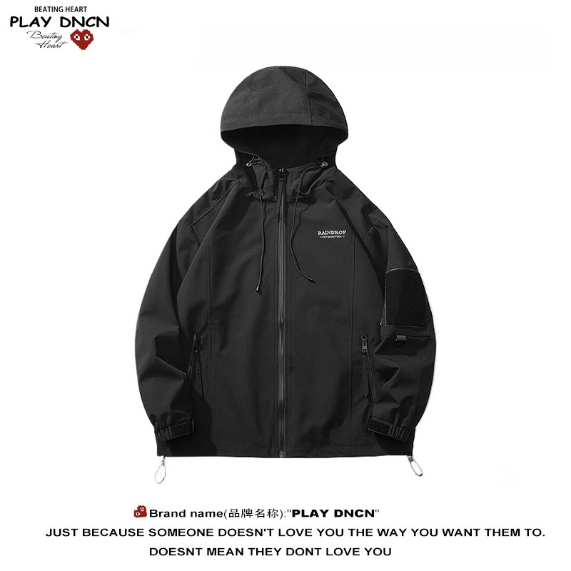 PLAY DCDN冲锋衣男女春秋外套防水潮牌爬山新款防风登山服风衣