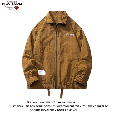 PLAY DCDN外套男士春秋季休闲宽松百搭立领工装美式复古翻领夹克