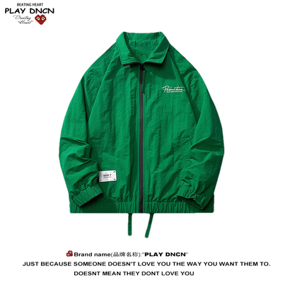 PLAY DCDN冲锋衣外套男士早秋2025新款宽松连帽防风男生工装夹克