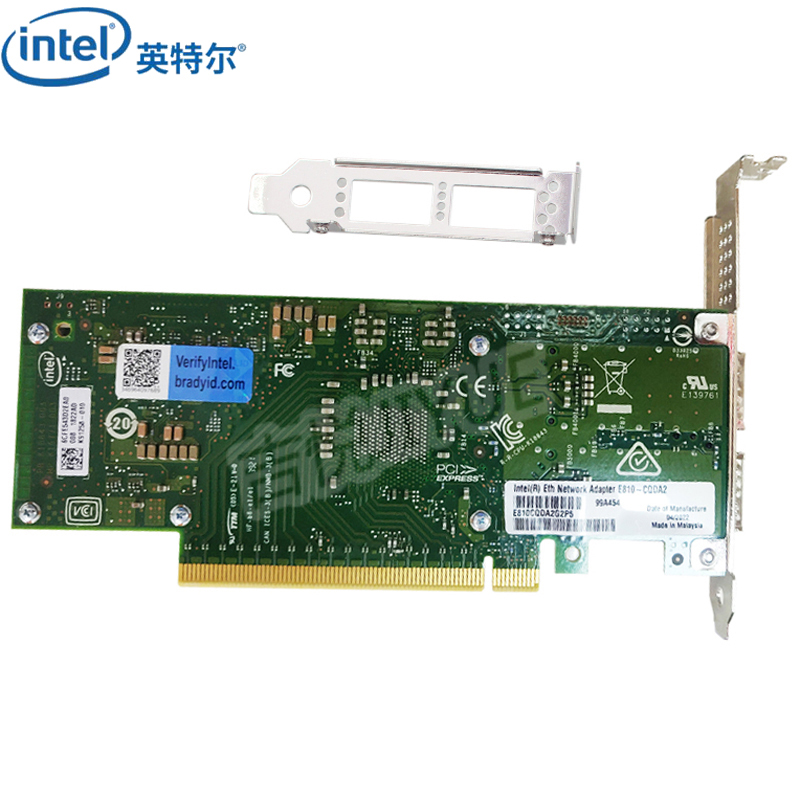 英特尔（Intel）E810-CQDA2双口100G光纤网卡E810CQDA2G1P5网卡以太网网络适配器原装