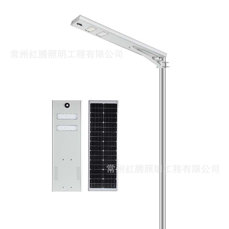 跨境led一体化太阳能路灯头人体感应太阳能一体化路灯户外大功率