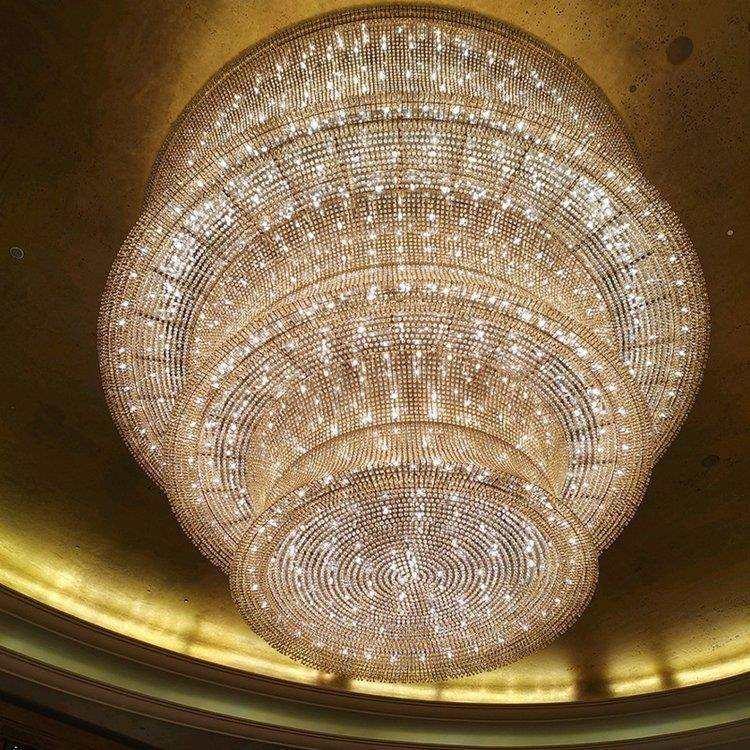 欧式酒店大厅造型水晶灯售楼部沙盘吊灯艺术设计非标工程吸顶灯具