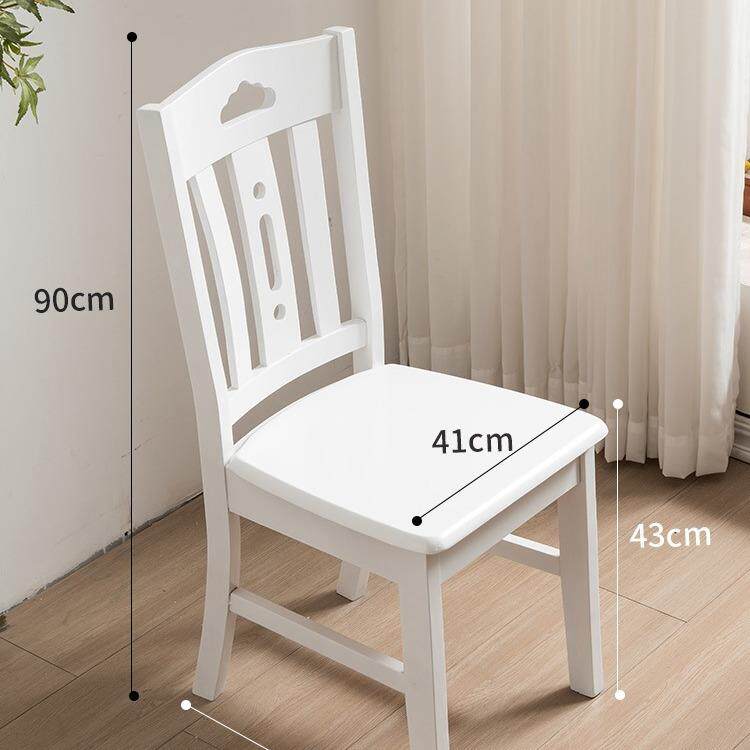 全实木椅子家用餐椅餐桌椅凳子靠背椅简约现代白色餐厅木头书桌椅