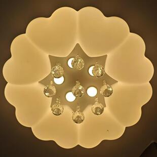 网红奶油风卧室主灯女孩儿童房灯温馨卧室吸顶灯公主房间花形灯具