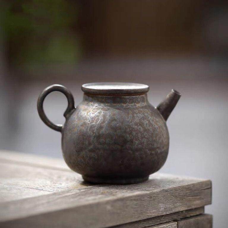 粗陶鎏金铁锈釉执笙茶壶小号中式复古风家用功夫泡茶器老岩泥单壶,鲜花速递/花卉仿真/绿植园艺,割草机/草坪机,淘宝优惠券,粉丝福利购,淘宝优惠卷
