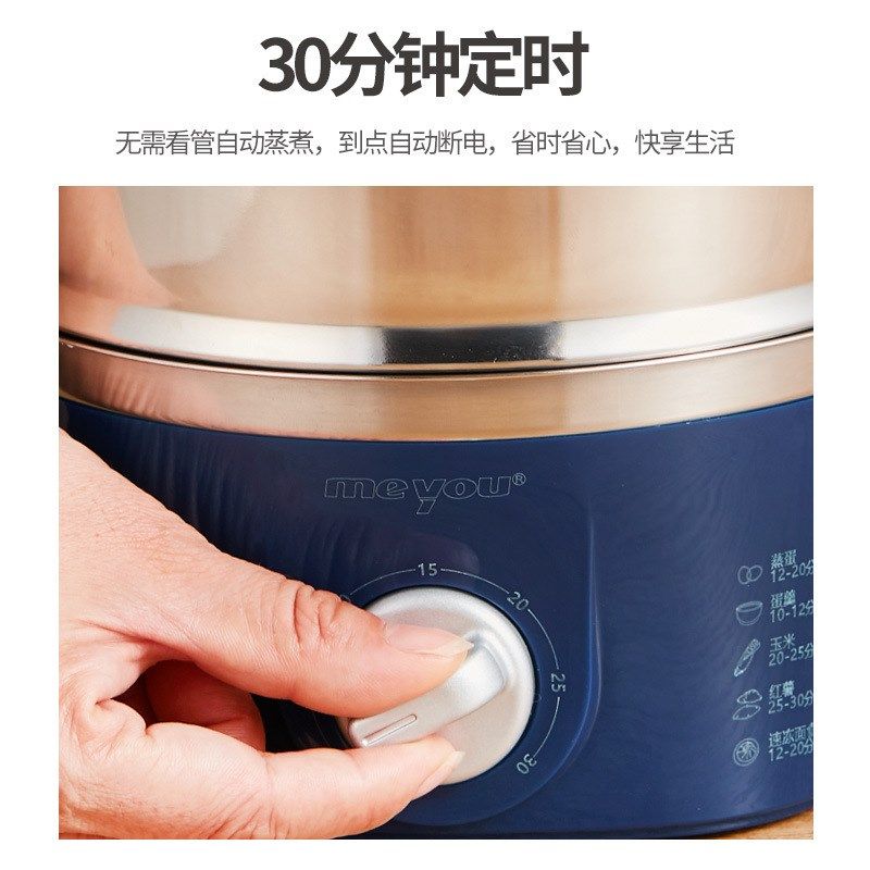 110V不锈钢蒸蛋器自动断电家用小型煮蛋器海外小家电多功能早餐机