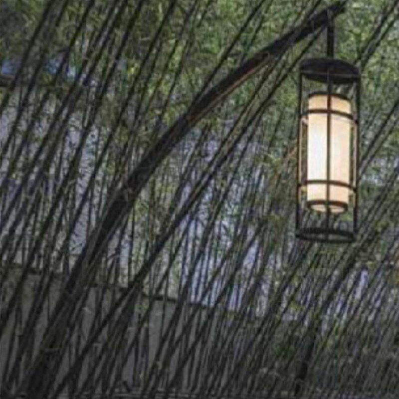 中式太阳能仿古景观灯户外花园竹屋灯民宿庭院景区高杆路灯草坪灯