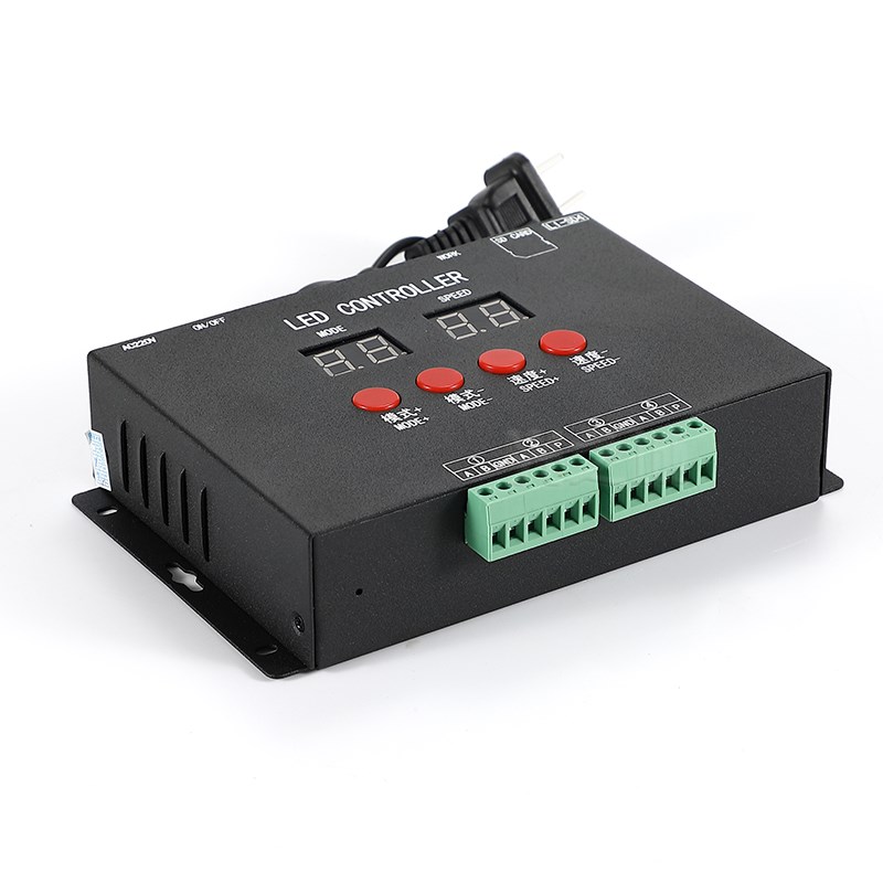 led护栏管数码管点光源灯带灯条轮廓数码控制器SD卡管屏声控联机