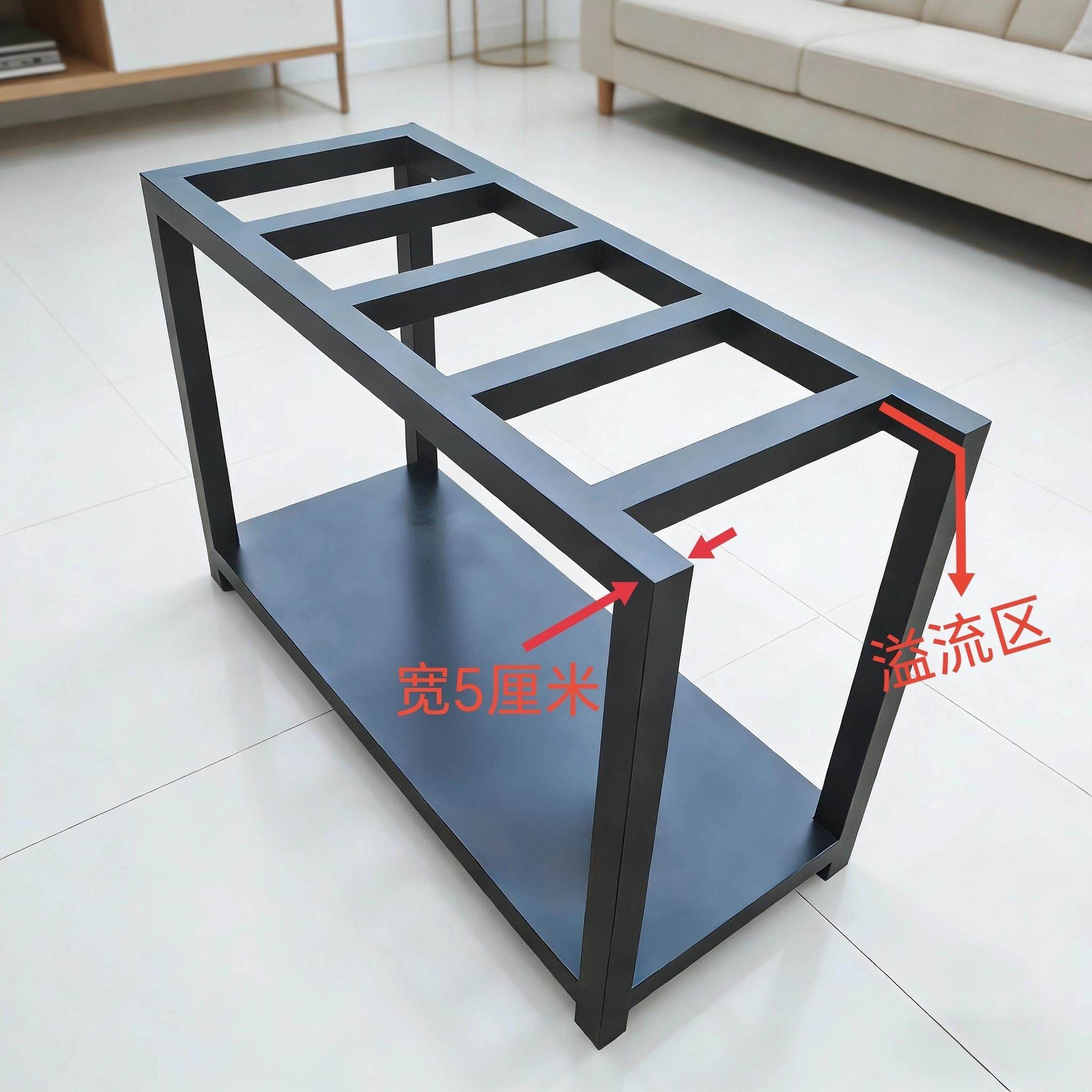 全焊接鱼缸架子整体发货支持定制高承重底柜鱼缸底座超强承重架