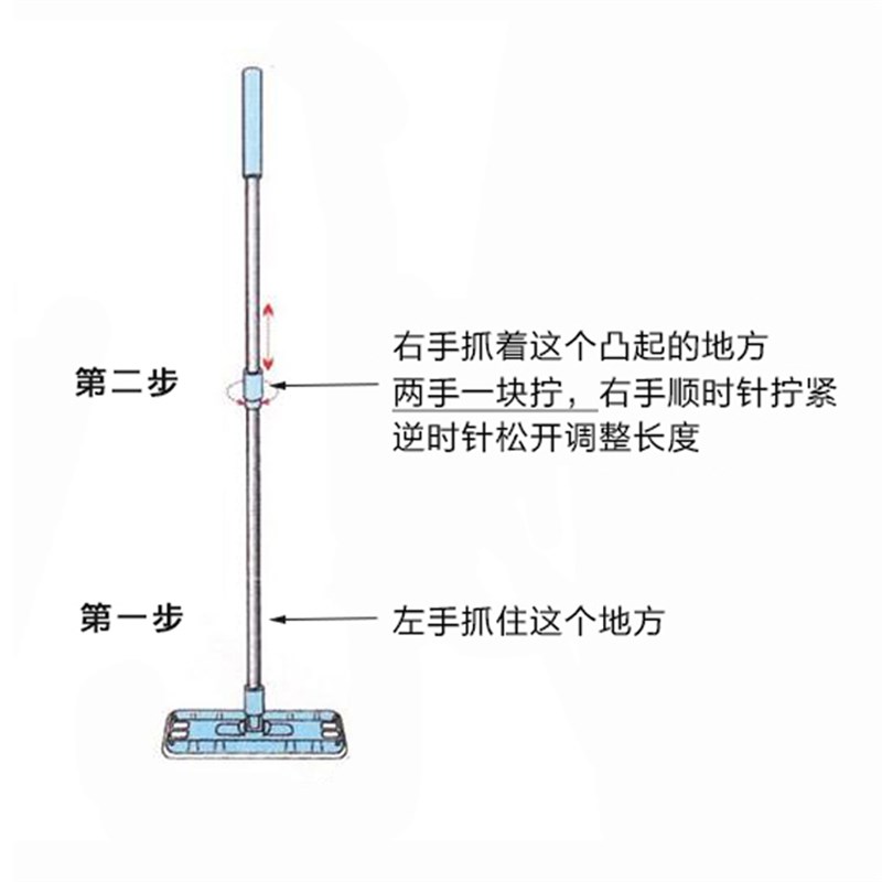 2021韩国进口粘贴平板拖把平拖家用擦瓷砖夹布拖把平板拖布替换布