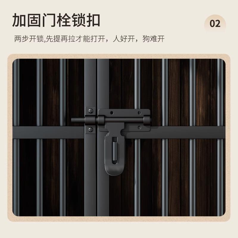 狗笼子大型犬中型犬新型木质带轮家用室内宠物笼狗屋加粗加固狗窝