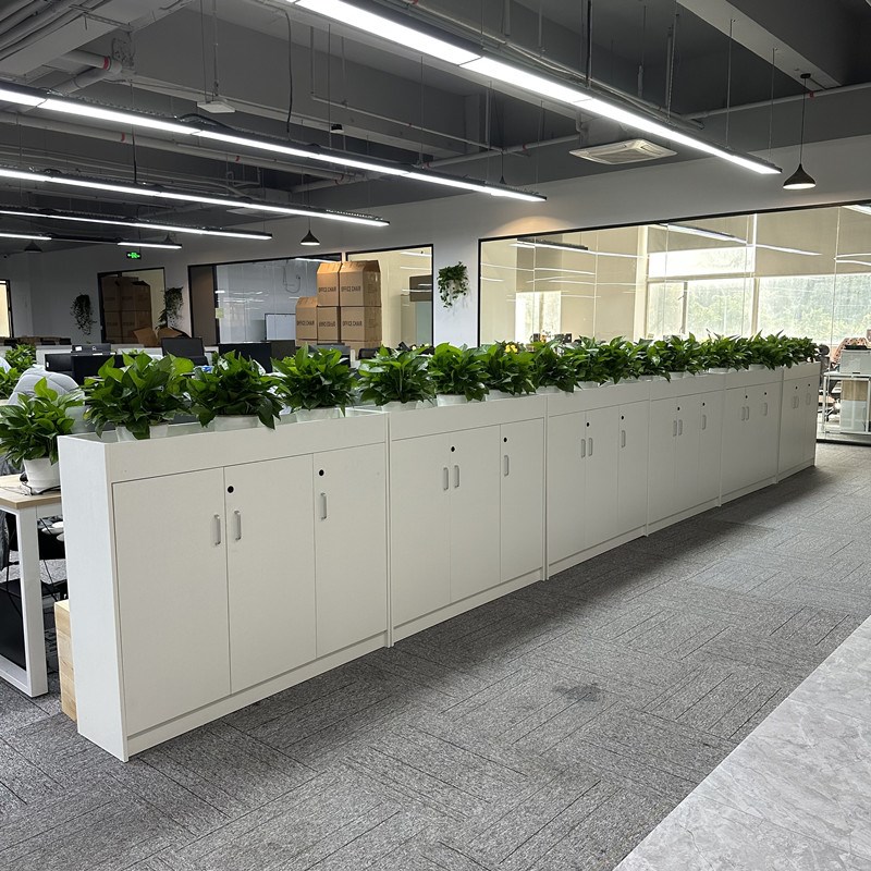 深圳矮柜花槽柜办公室隔断柜简约现代文件资料花草柜家具木质定制