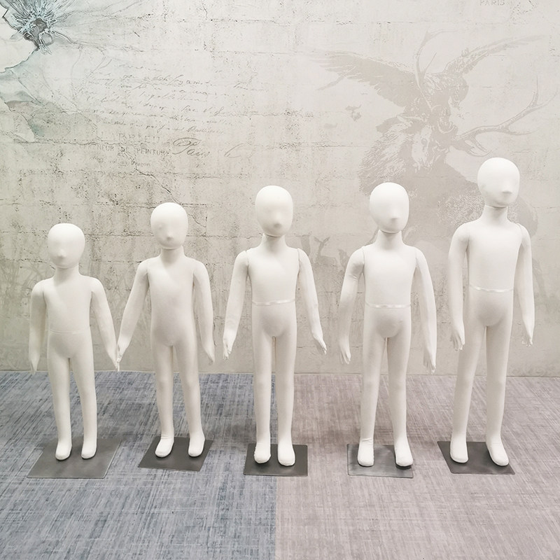 儿童软体全身模特童装店服装陈列展示架可插针婴童人体小孩模特架