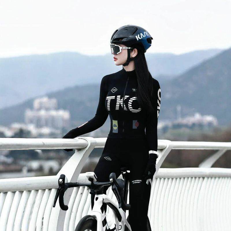 2025新款骑行服女款长袖上衣速干透气自行车公路车服