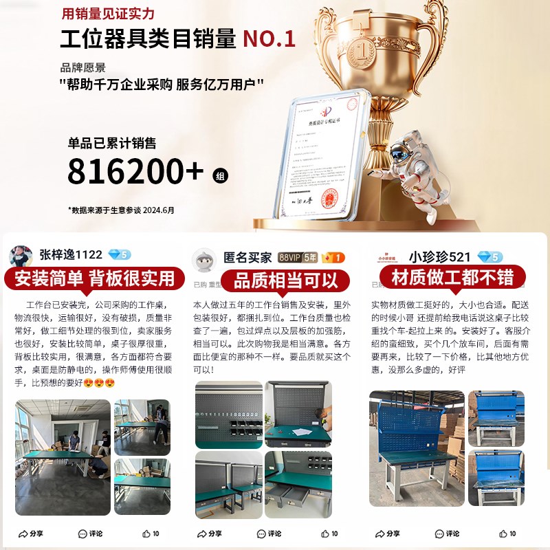 重型钳工工作台工厂防静电操作台不锈钢工作台桌子车间工具维修桌