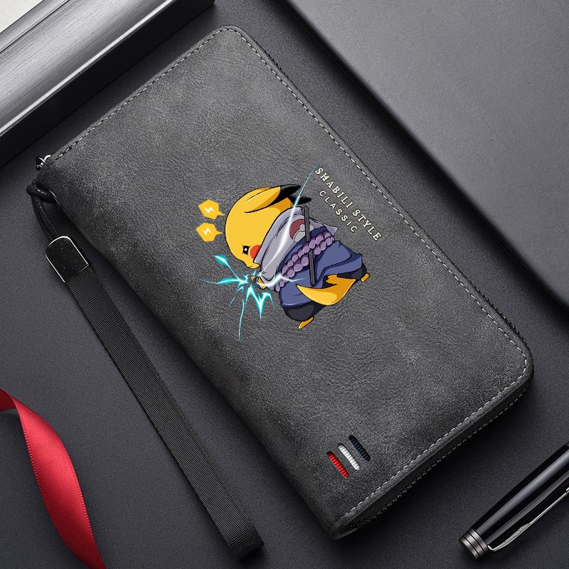 2026新款男钱包长版青少年初高中大学生小钱夹儿童拉炼皮夹零钱包