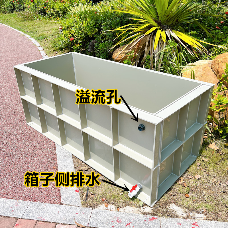 PP塑胶大型观赏鱼箱适用办公室的锦鲤池定制鱼缸室内外皆宜