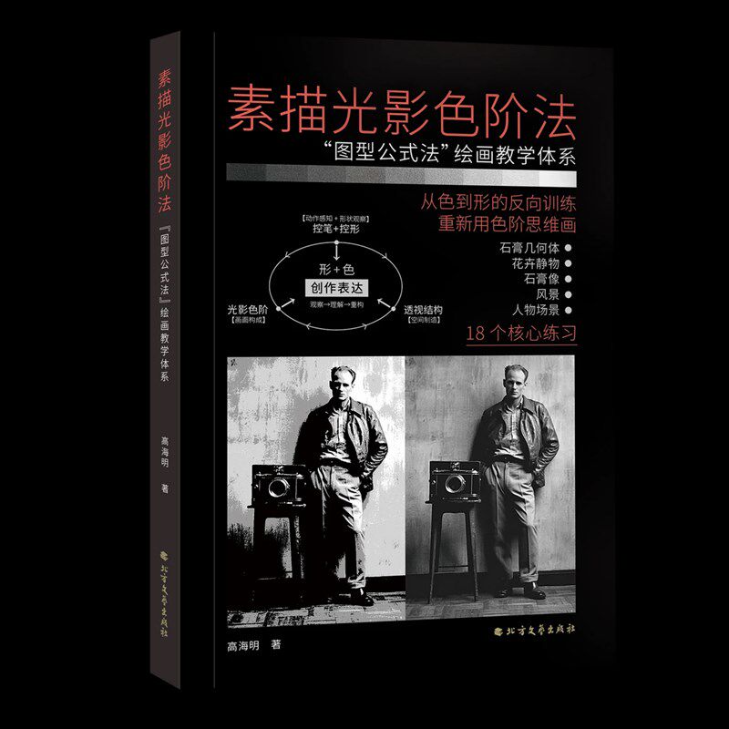 素描明暗色阶法练习册,直接画临摹本,光影素描本,绘画教程,新手