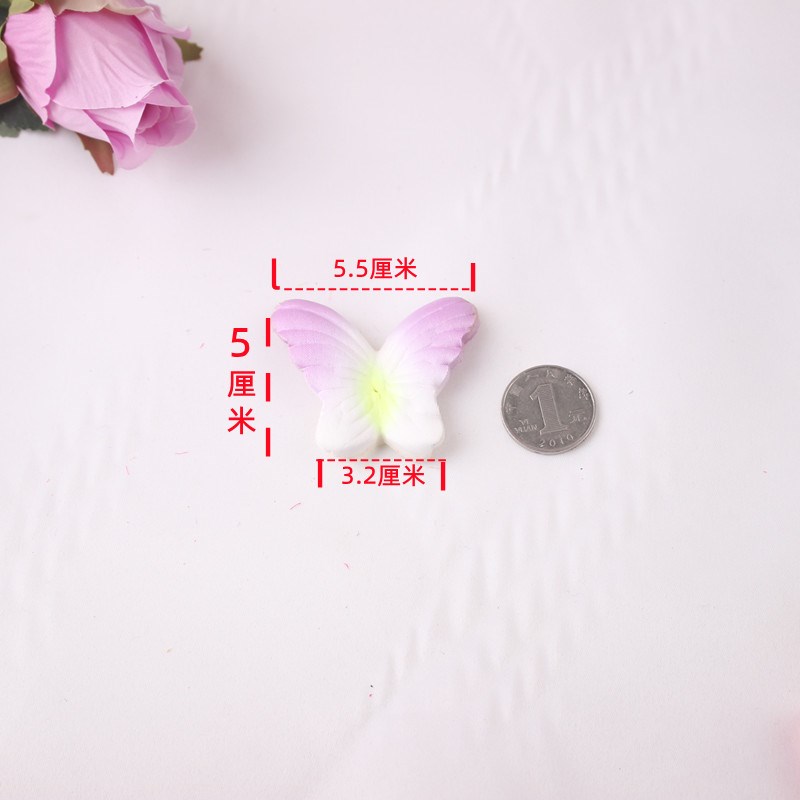 仿真蝴蝶布料 婚庆花瓣 流苏工艺伞装饰花瓣 影视场地布置ktv道具