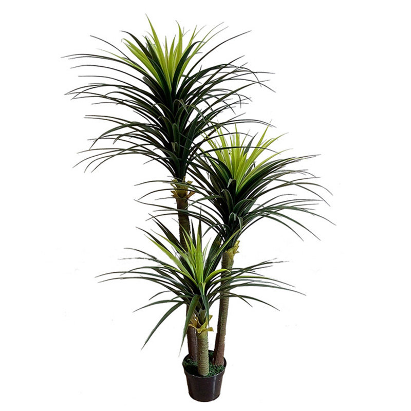假树仿真植物树盆栽客厅摆设大型绿植室内装饰假花三杆仿真龙血树