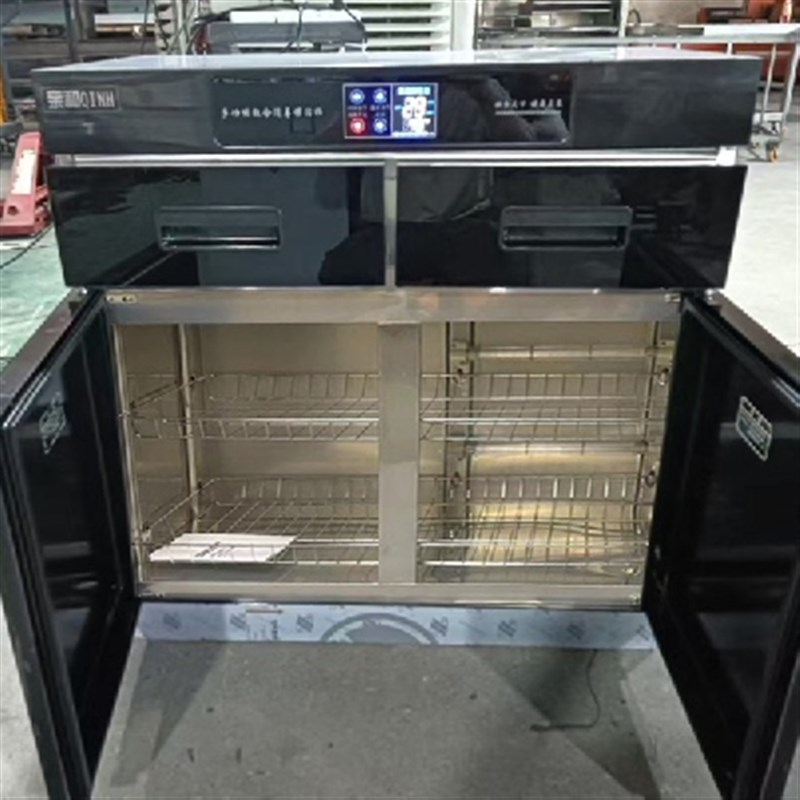 双门商用消毒柜奶茶店大理石台面带水槽工作台包厢柜多功能配餐柜