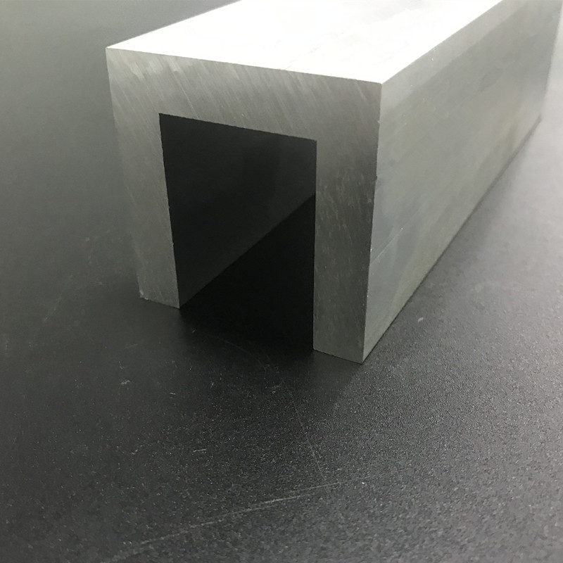铝合金型材定制50*50*10mm机加工U型槽铝底宽50mm壁厚10mm硬质槽
