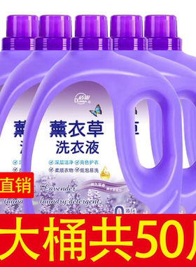 50斤薰衣草洗衣液持久留香整箱批家用实惠装男士香正品官方旗舰店
