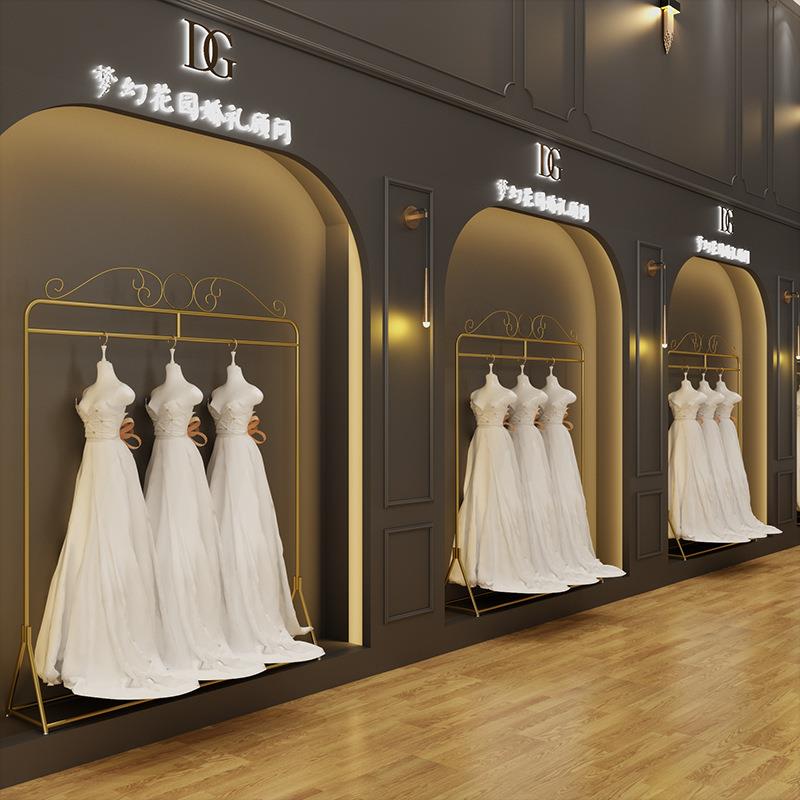 婚纱架影楼展示架高档落地式婚纱挂衣架旗袍礼服货架服装店展示架