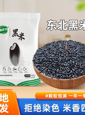 新货东北黑米500g小包装农家自产粗粮血糯米紫米五谷杂粮黑香米