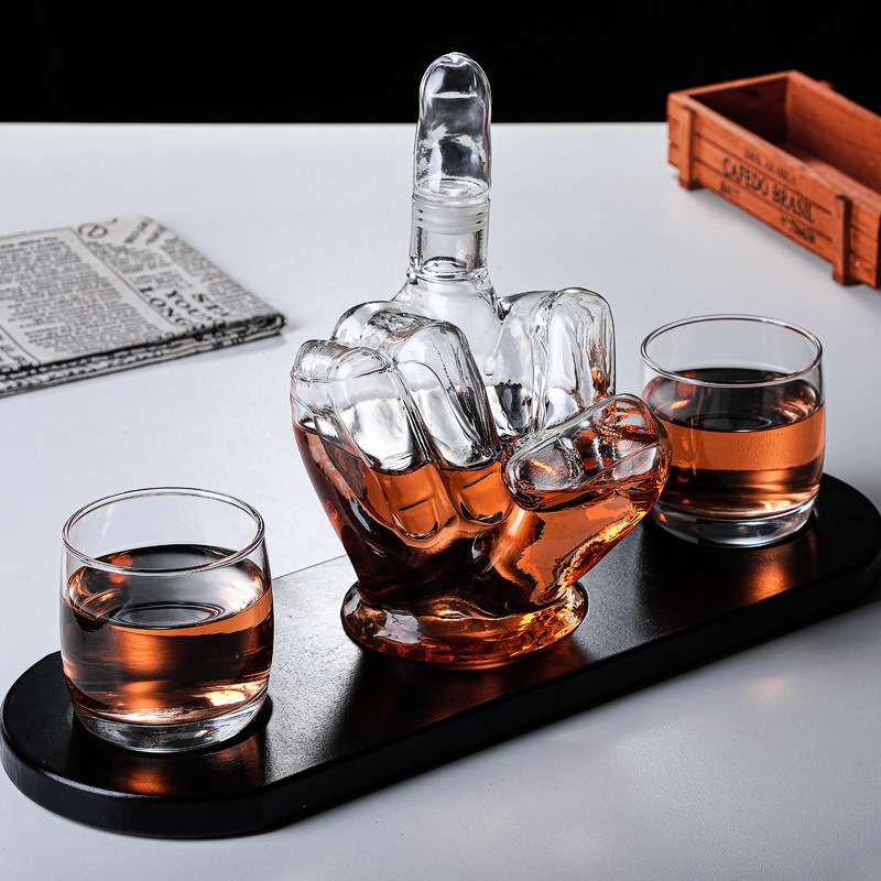 威士忌酒瓶红酒瓶套装伏特加酒具分酒器空酒瓶家用玻璃分酒器酒杯