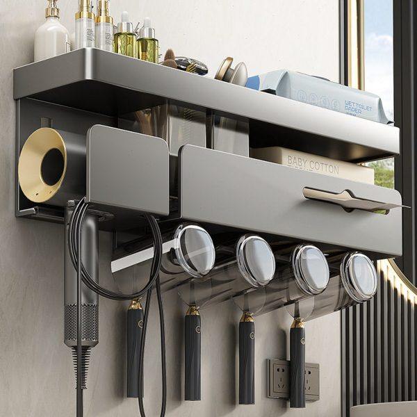 吹风机置物架免打孔卫生间壁挂电吹风支架浴室风筒收纳挂架通用,家庭/个人清洁工具,吹风机置物架,淘宝优惠券,粉丝福利购,淘宝优惠卷