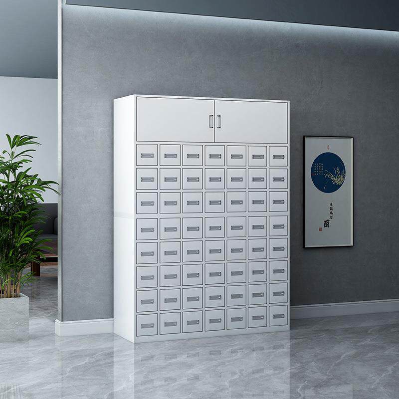 中药柜多斗草药柜加钢制铁皮柜柜jg-652西药柜多抽屉药厨厚钢制调