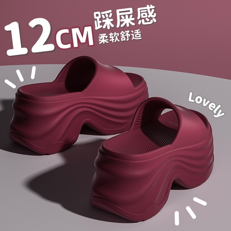 12cm厚底增高拖鞋女款2026新款图片