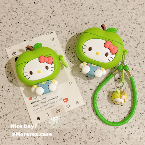 青苹果kitty猫苹果耳机保护壳4代