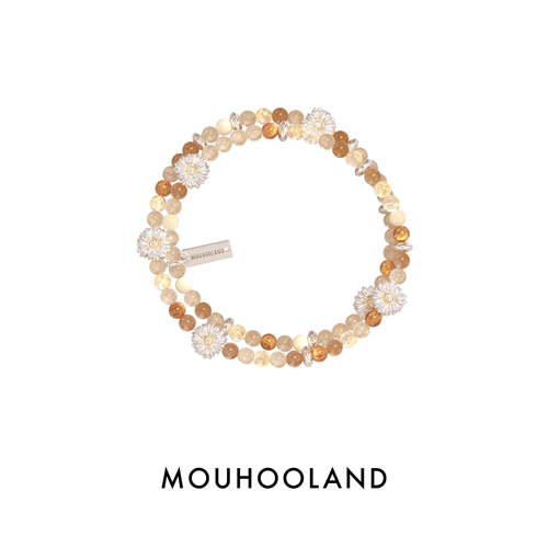 Mouhooland/暮后之地雏菊系列雏菊串珠手链情侣款手环小众设计ins