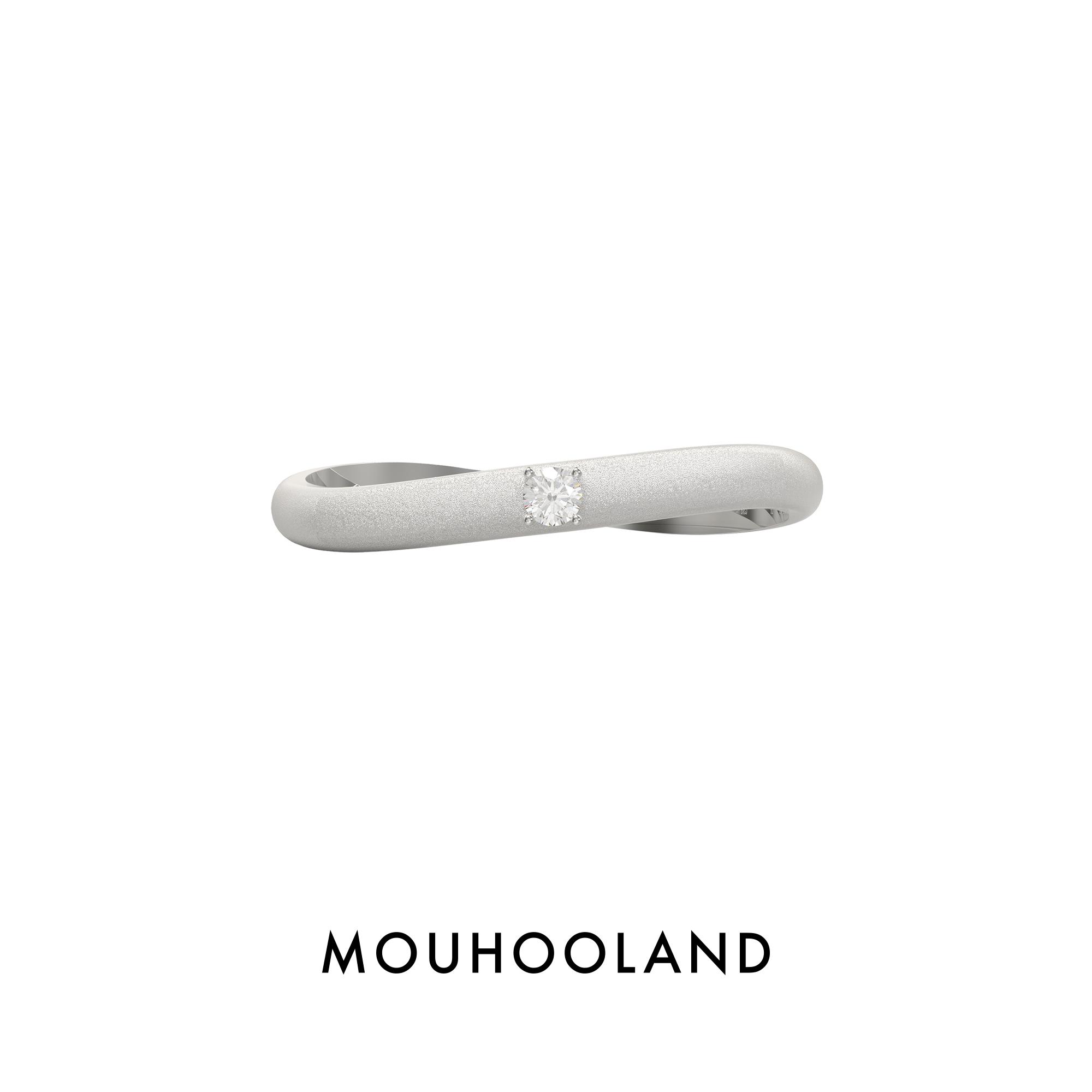 Mouhooland/暮后之地无尽之环细戒925银戒指情侣指环小众原创设计