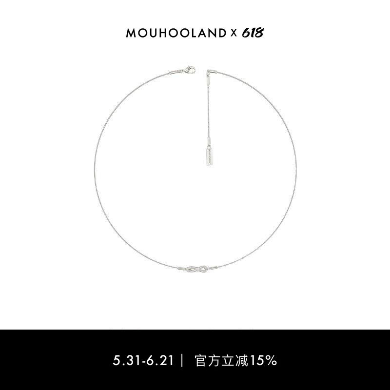 Mouhooland/暮后之地无尽锁骨细链情侣款锁骨链原创设计925银小众