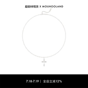 Mouhooland 颈链小众设计锁骨链原创 暮后之地蕾丝十字项链情侣款