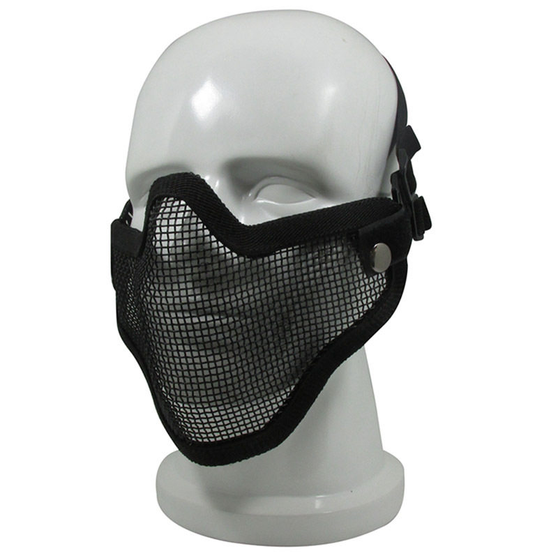 V1双带半脸骷髅面具野战护脸CF战